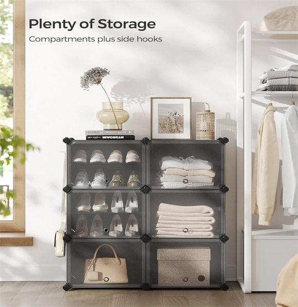 Plastic shoe rack